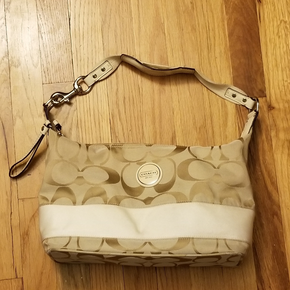 Coach F17434 Signature Stripe Hobo